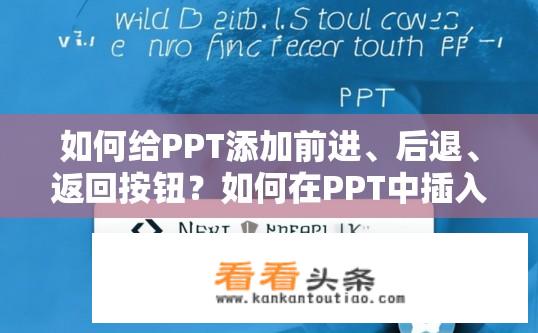 如何给PPT添加前进、后退、返回按钮？如何在PPT中插入箭头符号（Back, Forward, Return）按钮以增强操作交互体验?