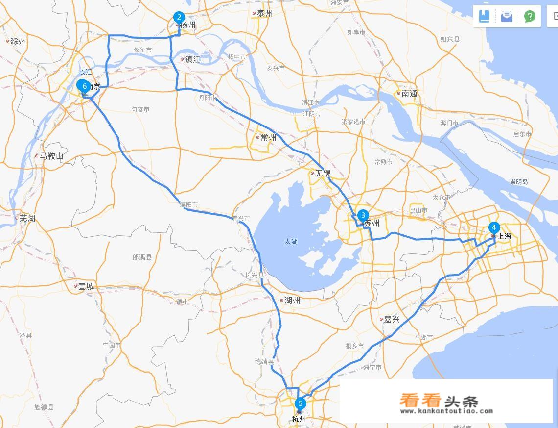 8月中旬自驾南京扬州苏州上海杭州走马观花十日游，有哪些推荐？