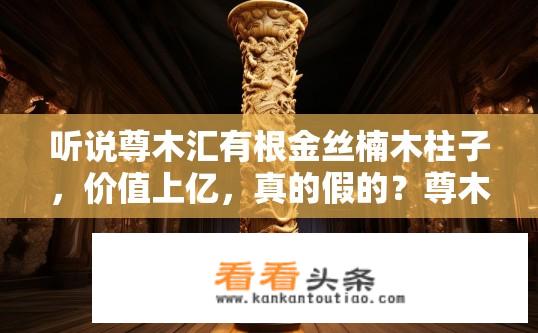 听说尊木汇有根金丝楠木柱子，价值上亿，真的假的？尊木汇真有价连亿的根金丝楠木柱子吗？