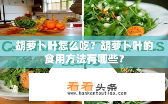 胡萝卜叶怎么吃？胡萝卜叶的食用方法有哪些？