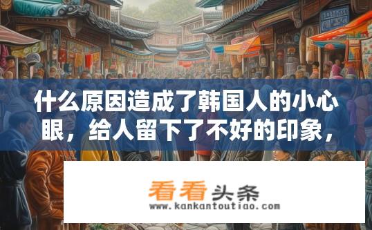 什么原因造成了韩国人的小心眼，给人留下了不好的印象，甚至感觉他们像个无赖？韩国文化特性引发误解的原因是什么？