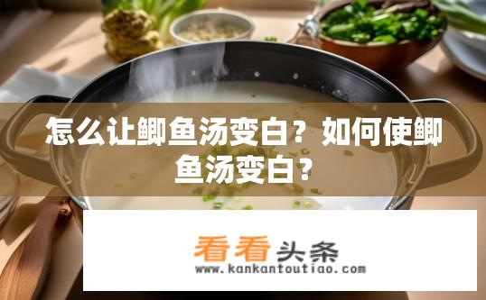 怎么让鲫鱼汤变白？如何使鲫鱼汤变白？