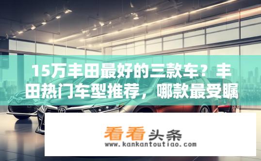 15万丰田最好的三款车？丰田热门车型推荐，哪款最受瞩目？