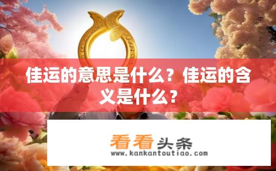 佳运的意思是什么？佳运的含义是什么？