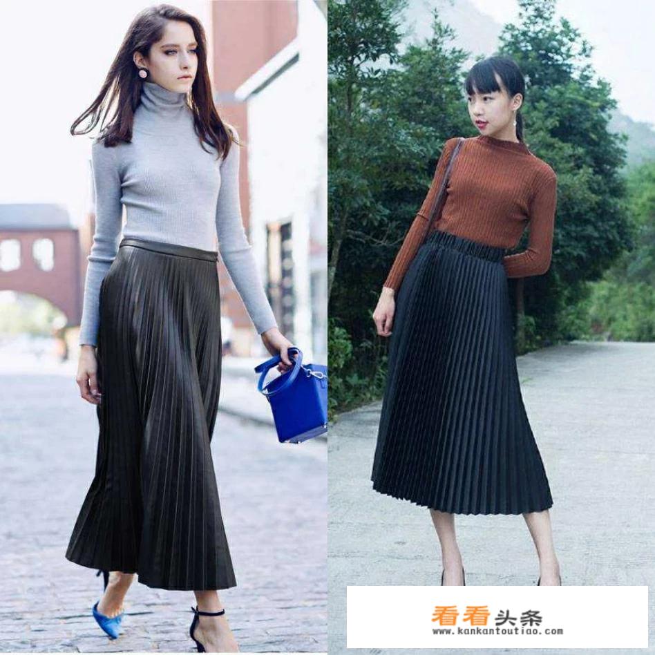 黑色百褶裙配什么上衣好看？