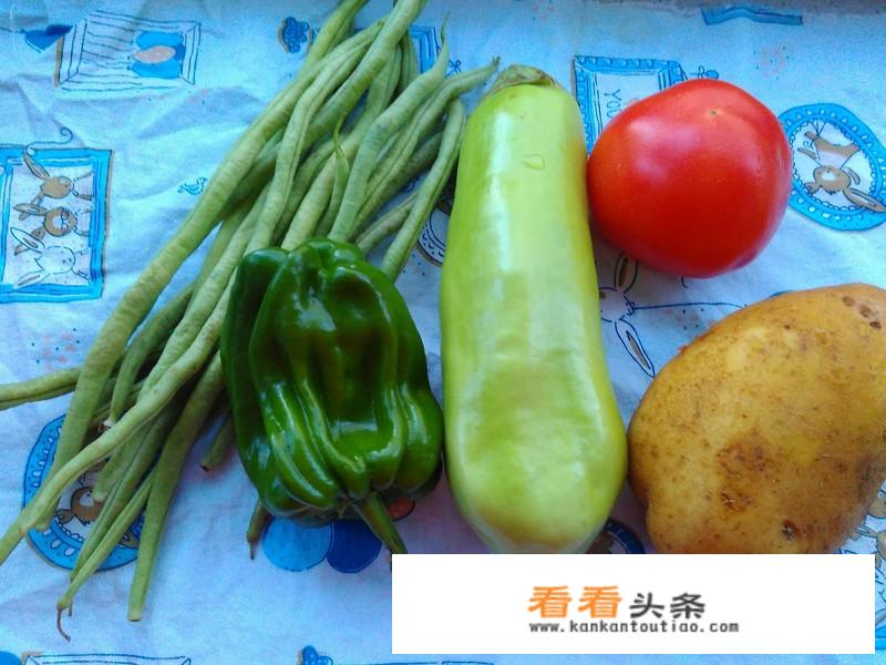 土豆豆角茄子炖五花肉的家常做法？