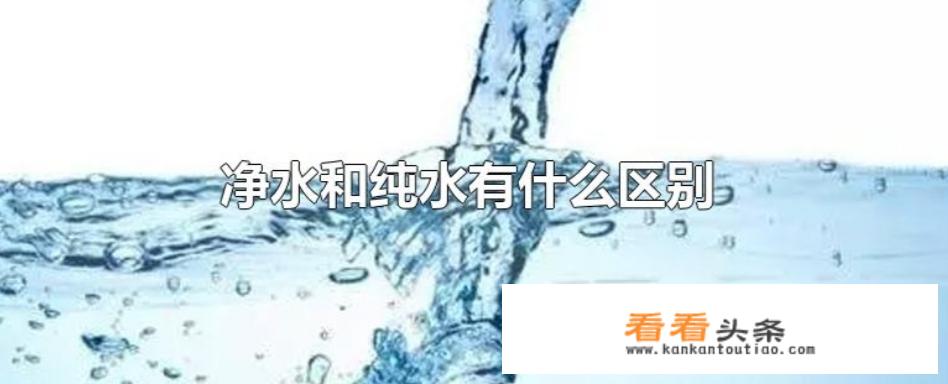 纯水与净水的区别有哪些？