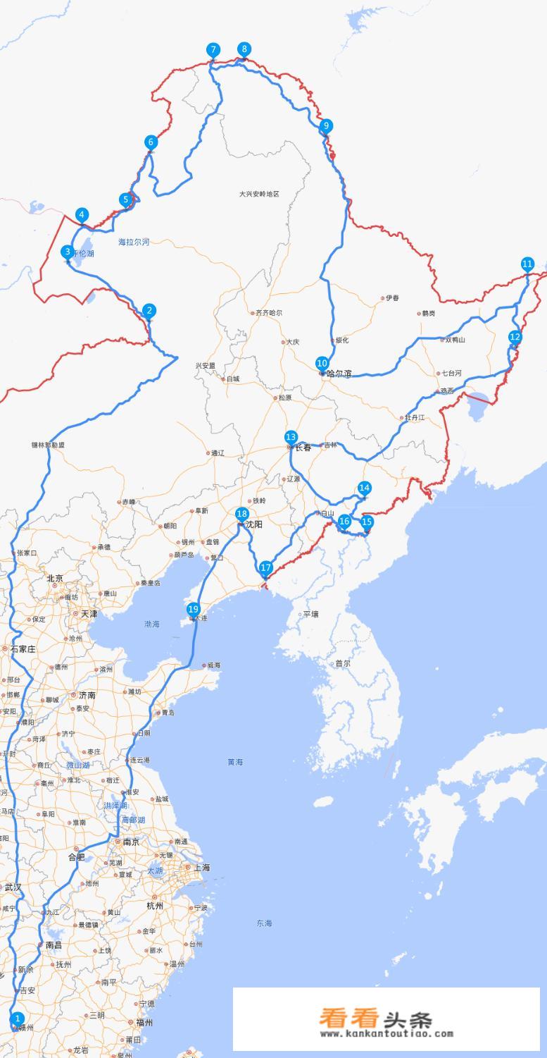 江西省赣州自驾到东北三省40天，行程安排有什么攻略分享？