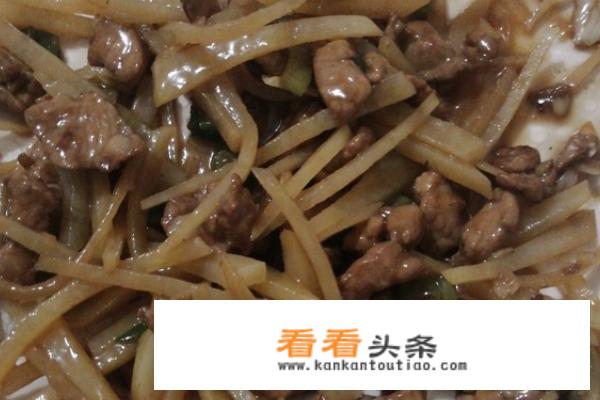土豆肉丝的做法？