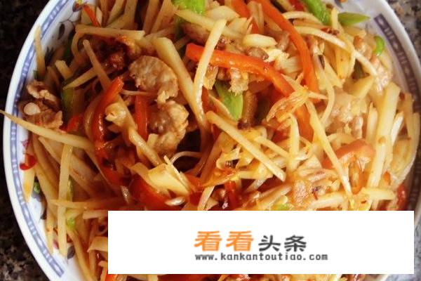 土豆肉丝的做法？