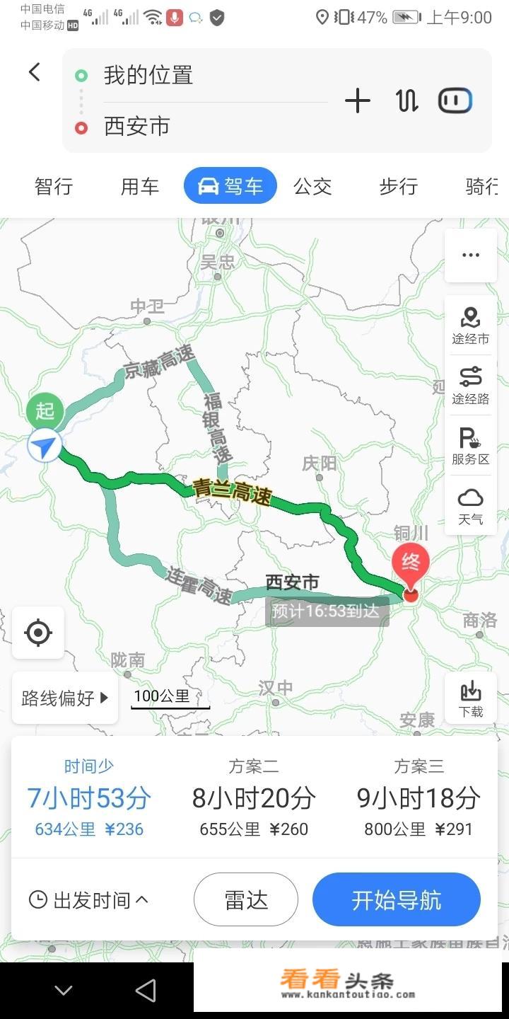 西安到兰州途经哪些景点旅游？