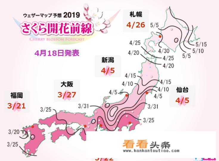 2018年日本赏樱花更佳地点
