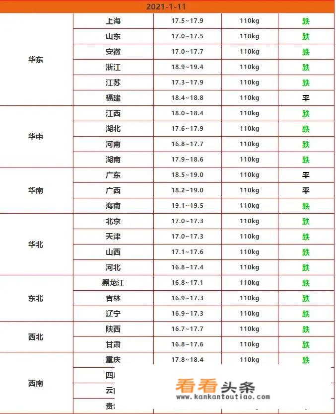 1月11日，今日猪价5连跌之后，猪价行情该如何发展