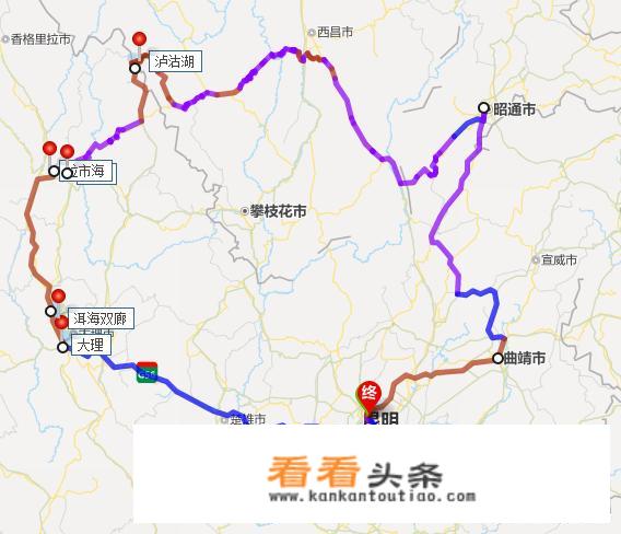 准备去云南玩，包括大理、丽江、拉市海、泸沽湖、洱海双廊，有哪些路线推荐和注意事项