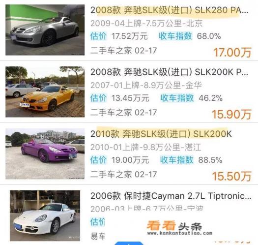 性价比比较高的20万以内09年以后的跑车，大家有什么推荐的吗