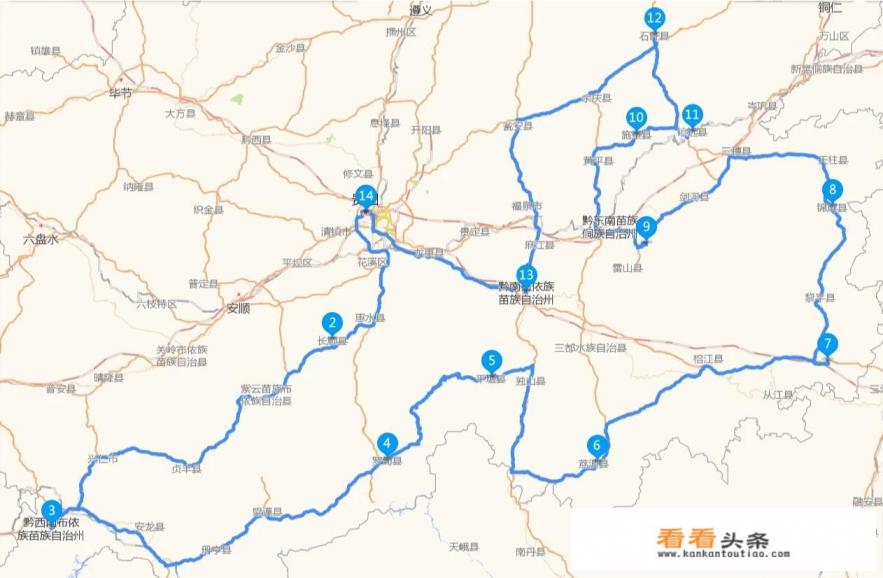 贵州旅行15天黔东南、黔南、黔西南都能走遍吗？希望得到路线图