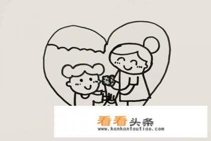 简笔画系列-母亲节怎么画简单的画